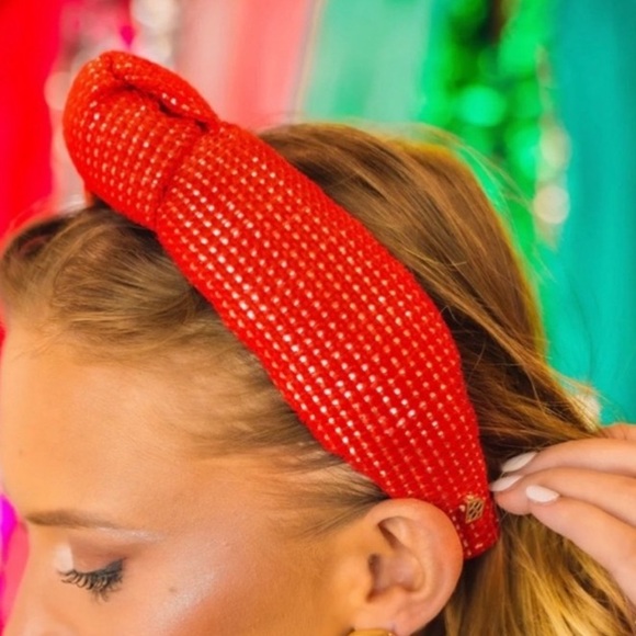 Brianna Cannon Red and Gold Headband Tweed Adult New - Picture 8 of 12